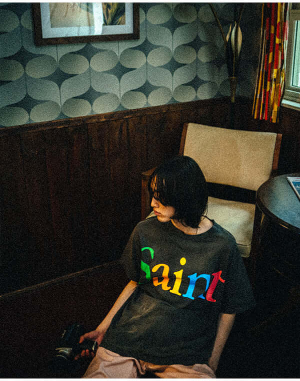 SS TEE/COLOFUL SAINT/BLK / 304231241001 – satoseni online store 