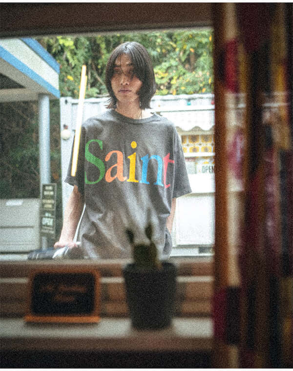 SS TEE/COLOFUL SAINT/BLK / 304231241001 – satoseni online store 
