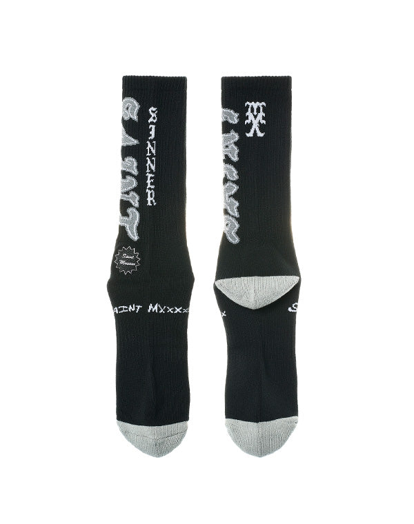 SAINT Mxxxxxx / SM-MK8-0000-109/SOCKS/SAINT/BLACK+GRAY – satoseni