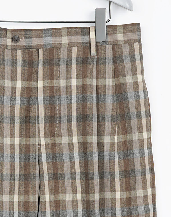 AURALEE オーラリー｜ SUPER FINE TROPICAL WOOL CHECK TWO-TUCK