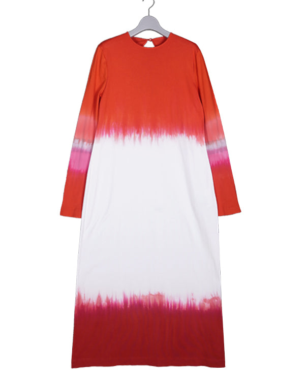 Shibori Tie-Dyed Cotton Jersey Dressmamekurogouchi