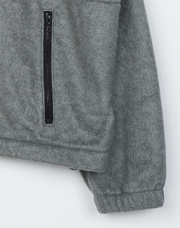 AURALEE オーラリー｜MEN PURE SILK COMFORT FLEECE HALF ZIP P/O