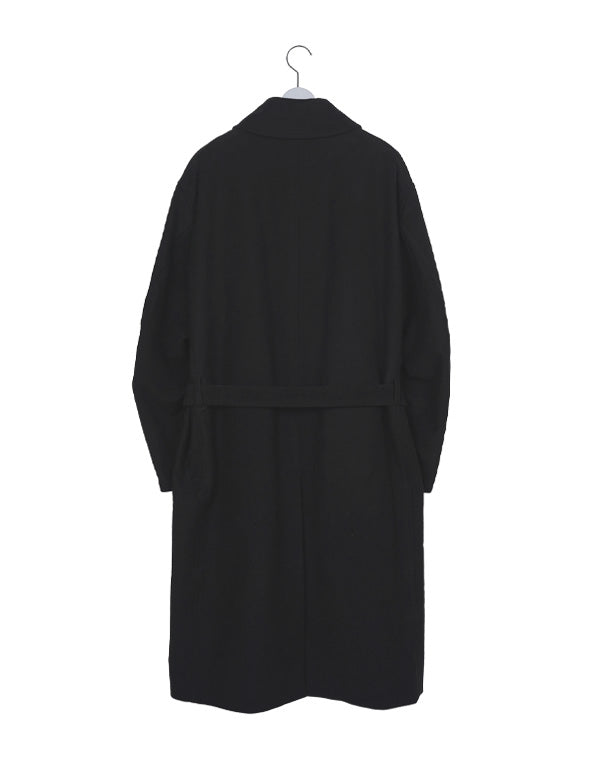 COMOLIコモリ25aw モールスキンミリタリーコートブラックウールカシミヤ COMOLIコモリ25aw モールスキンミリタリーコートブラックウール