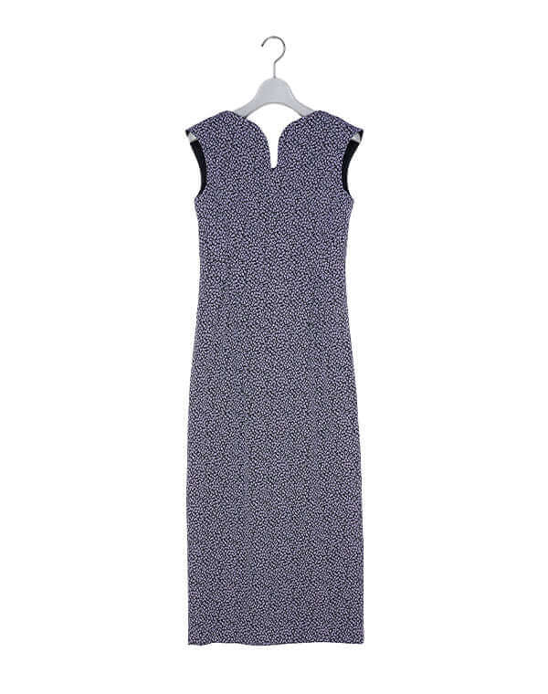 マメクロゴウチ 22SS Crepe わざとらしく Dress ちりめん パープル dior
