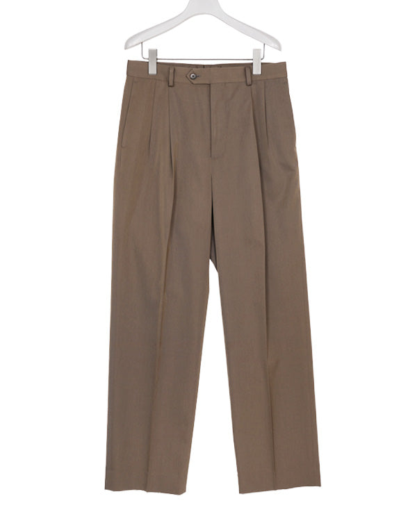 LIGHT WOOL MAX GABARDINE TWO-TUCK SLACKS / 315192242001 – satoseni online  store /サトウセンイオンラインストア