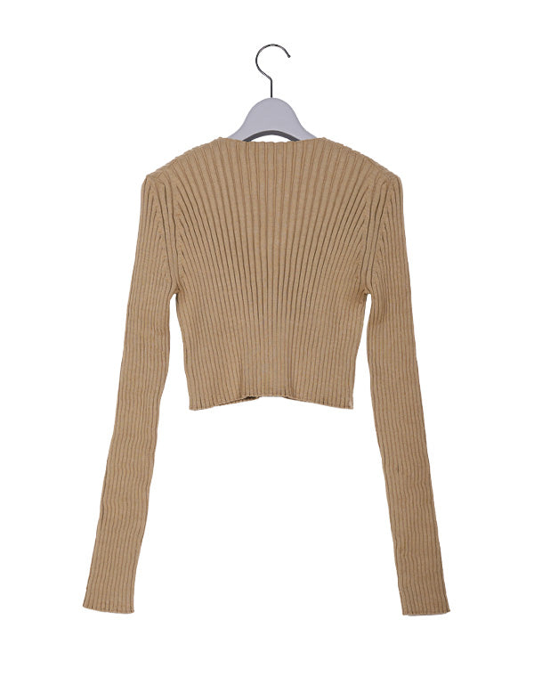 DRY COTTON WIDE RIB KNIT ZIP CARDIGAN / 308178241001 – satoseni ...