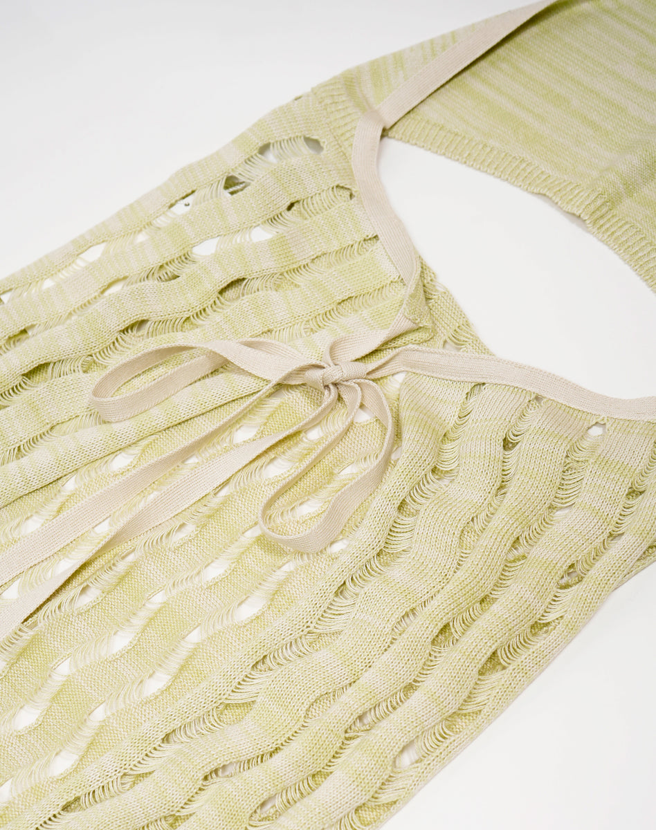 SALE】Ladder Stripe Apron Dress - Beige / 303333241002 – satoseni 