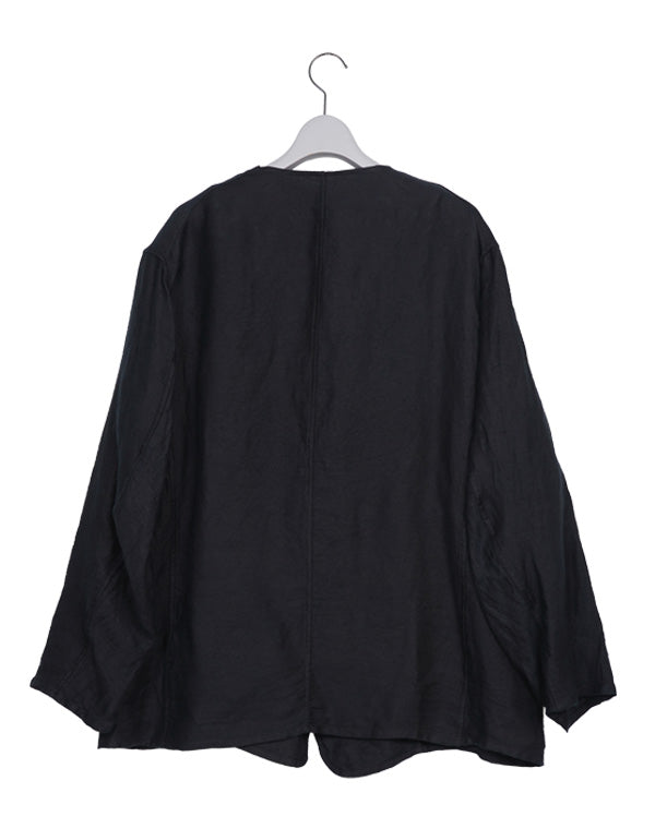 リネンサテン ノーカラージャケット / 313166251007 – satoseni online