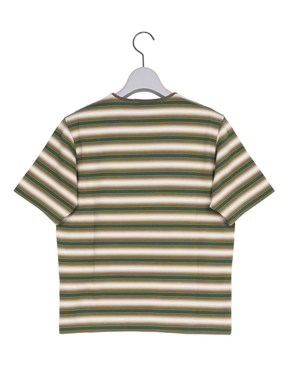 AURALEE GRADIENT STRIPE JERSEY TEE 4 茶 AURALEE GRADIENT STRIPE JERSEY TEE 4 茶
