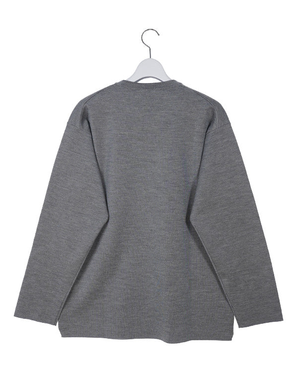 【SALE】32G SMOOTH WOOL CREW NECK / 304335232001