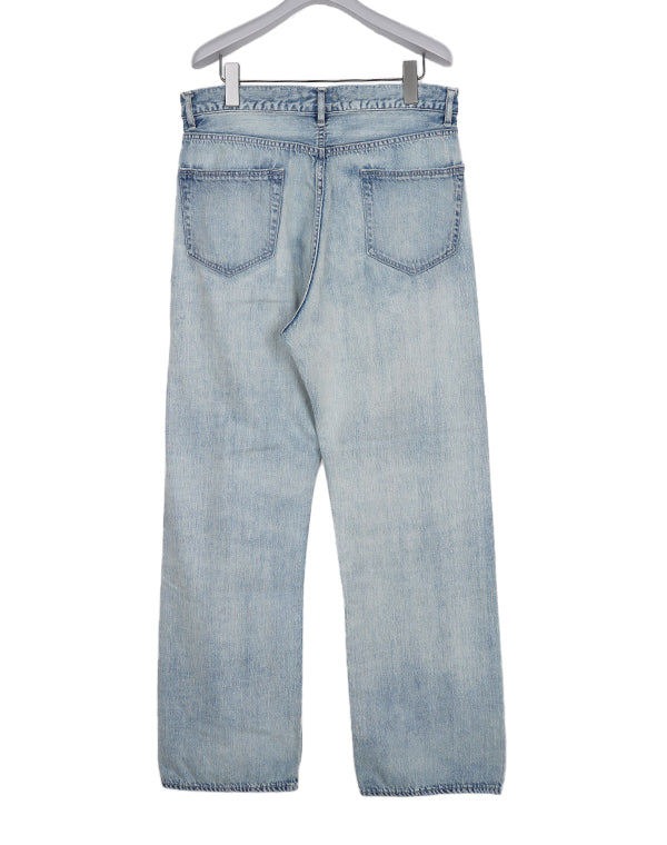 AURALEE / Men FADED SELVEDGE LIGHT DENIM PANTS / A26SB01DE