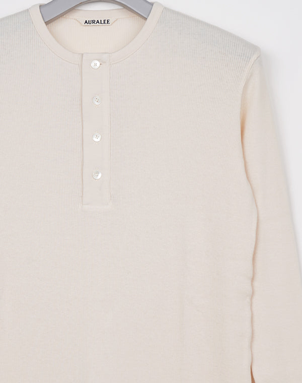 AURALEE オーラリー｜ORGANIC SOFT RIB HENLEY NECK P/O A26SP01OT