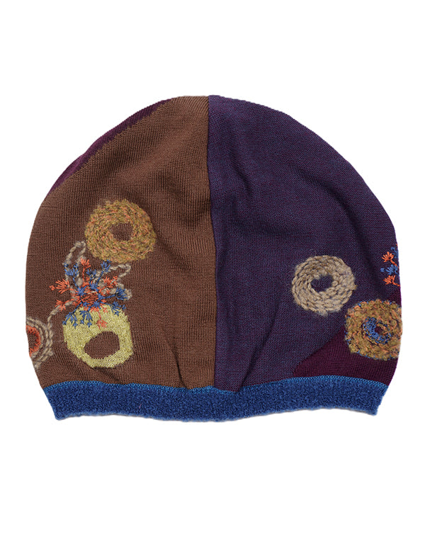 野花柄刺繍入りニット帽 / BEA07410WA – satoseni online store