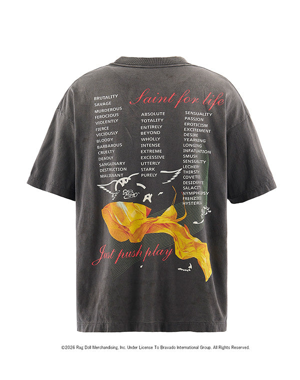 SAINT Mxxxxxx / SM-MK8-0000-C25/AS_SS T-SHIRT/AEROSMITH/BLACK
