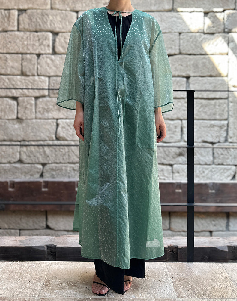 Mame Kurogouchi マメ クロゴウチ｜Floral Jacquard Sheer Dress