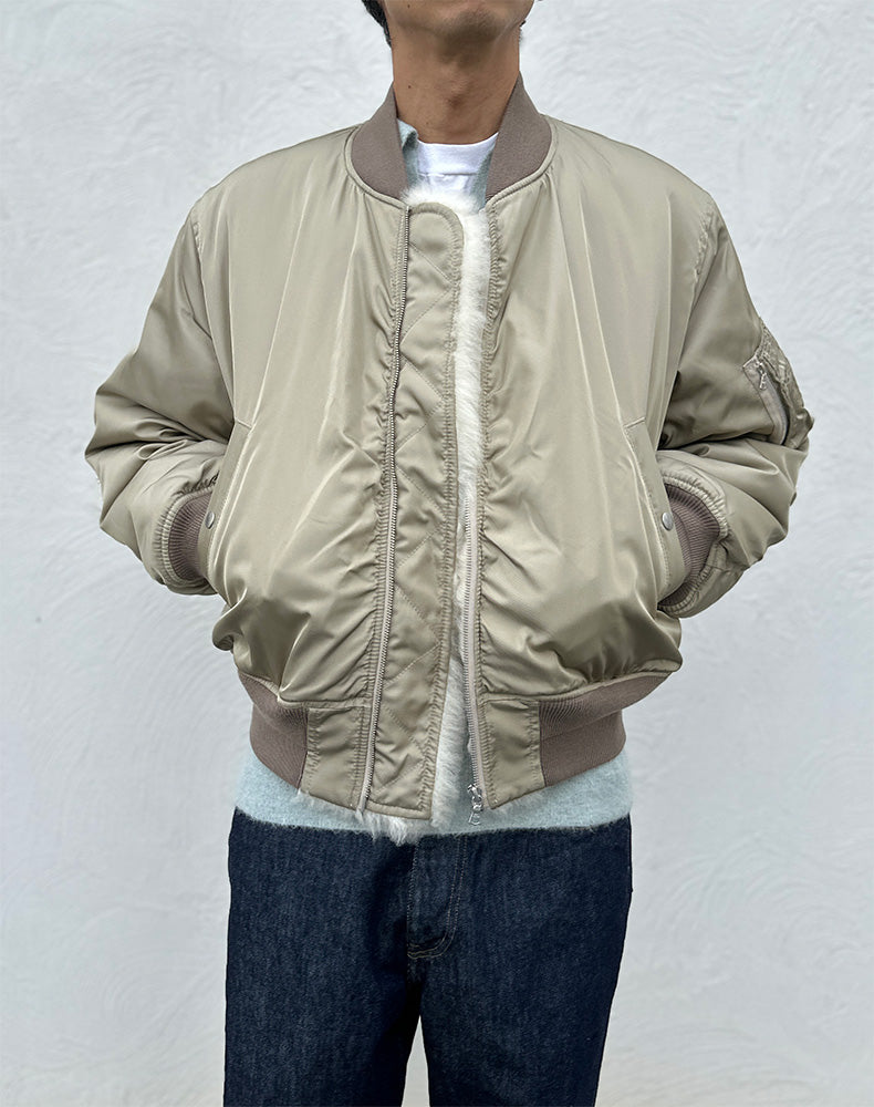 AURALEE オーラリー｜SILK TWILL FLIGHT BLOUSON / MERINO MOUTON