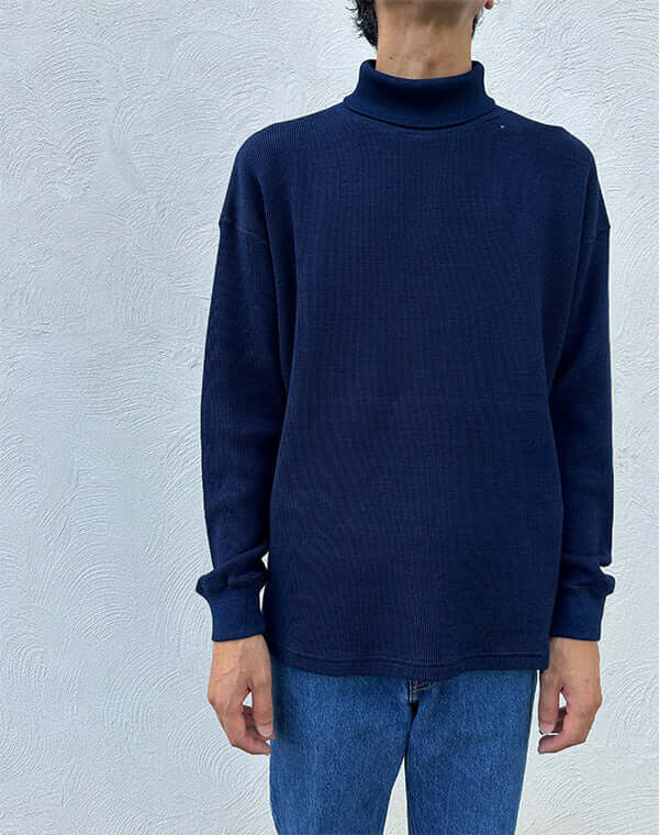 porter classicポータークラシック｜H/W INDIGO THERMAL TURTLENECK PC