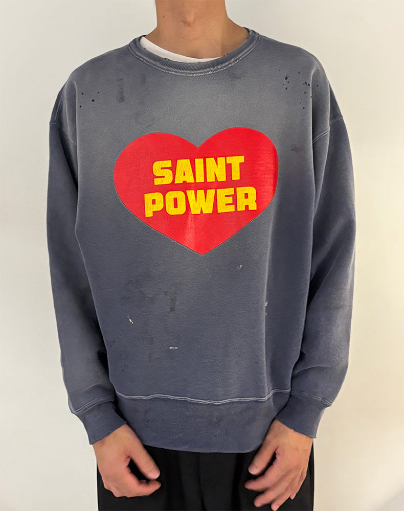 SAINT Mxxxxxx / SM-HR1-0000-048/CRW NECK SWT/SAINT POWER/NAVY