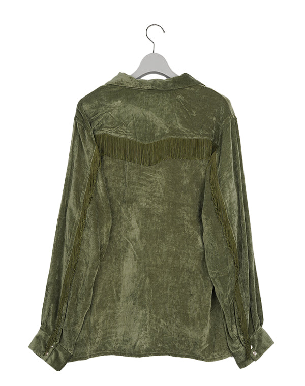 NEEDLES ニードルズ｜Fringe Open Collar Shirt - Rayon Corduroy