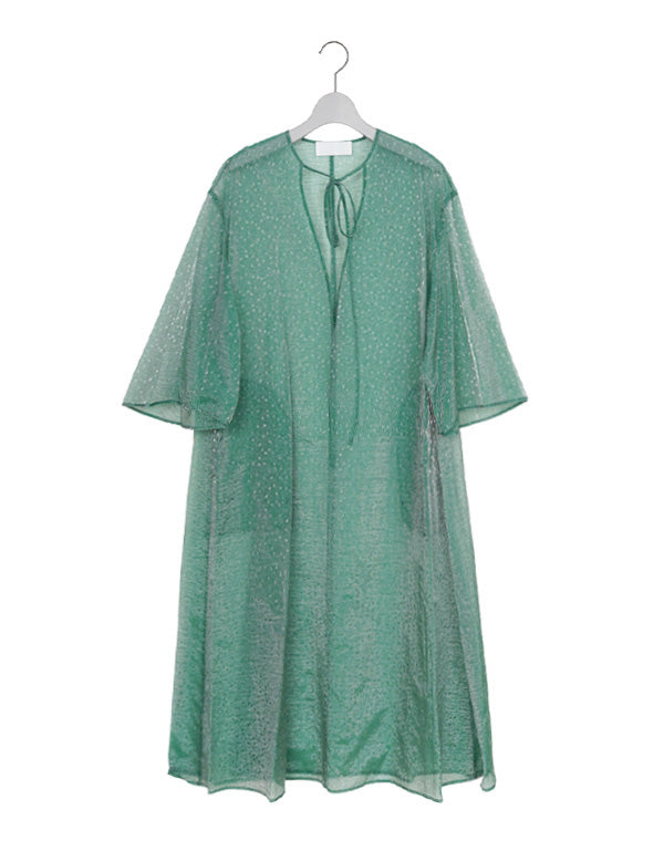 Mame Kurogouchi マメ クロゴウチ｜Floral Jacquard Sheer Dress