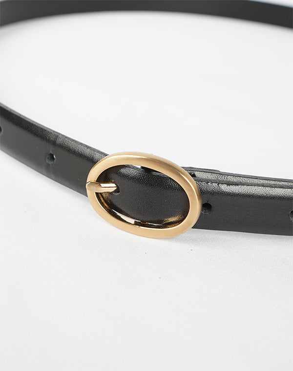 Mame Kurogouchi / Cow Hide Leather Narrow Belt / MM26SS-AC306