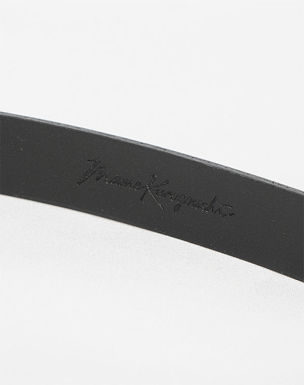 Mame Kurogouchi / Cow Hide Leather Narrow Belt / MM26SS-AC306