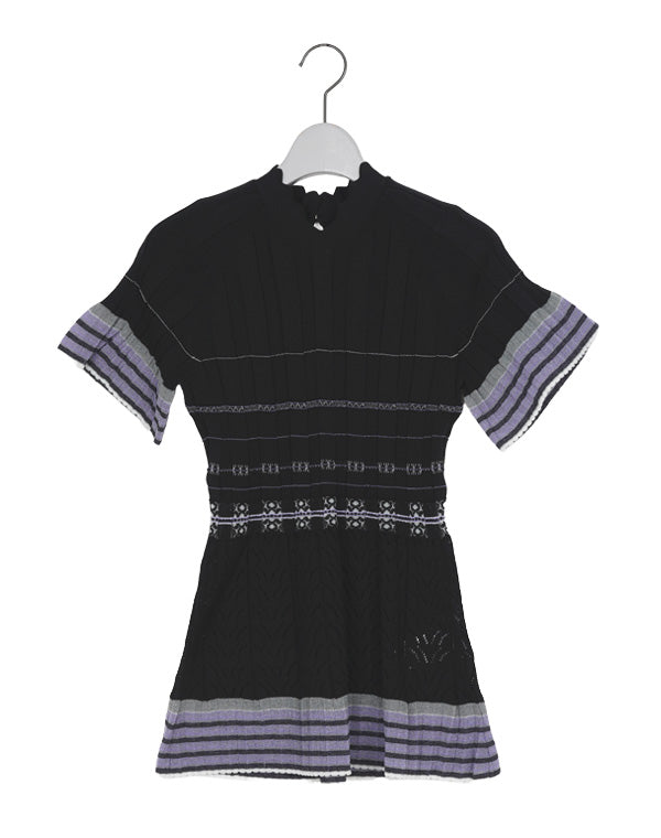 にまめ Mame Kurogouchi マメ クロゴウチ｜Lamp Shaped Knit Top MM26SS-KN067