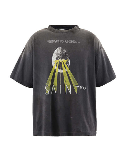 セントマイケル　たま SAINT Mxxxxxx セントマイケル｜SS TEE/EGG/BLACK SM-HR8-0000-007