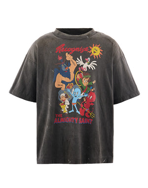 SAINT Mxxxxxx / SM-MK8-0000-008/SS T-SHIRT/ALMITHYSAINT/BLACK