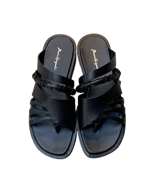 
                  
                    Load image into Gallery viewer, 【SALE】Plait Detailed Leather Sandals / 363165231001
                  
                