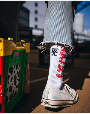 SAINT Mxxxxxx / SM-MK8-0000-106/SOCKS/SAINT/WHITE+RED – satoseni