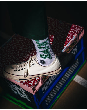 SAINT Mxxxxxx / SM-MK8-0000-108/SOCKS/SAINT/WHITE+GREEN – satoseni