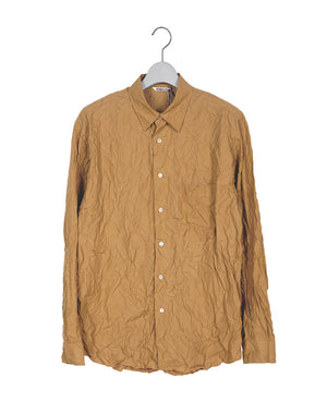 
                  
                    Load image into Gallery viewer, WRINKLED WASHED FINX TWILL SHIRT / 311192241002
                  
                