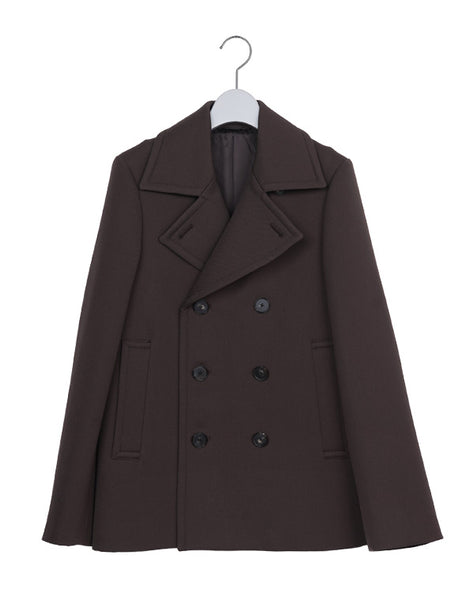 TWISTED DOUBLE CLOTH P-COAT / 314178252001 – satoseni online store