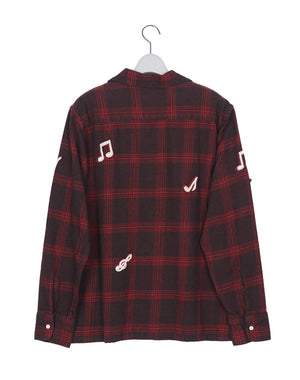 
                  
                    Load image into Gallery viewer, Music Hand Embroidery Flannel Shirt / 311846242003
                  
                