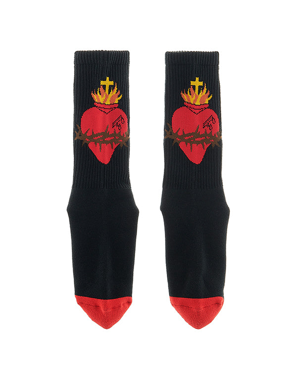 
                  
                    Load image into Gallery viewer, SOCKS / HEART BLACK / 336231232002
                  
                