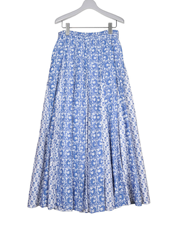 Cotton Jacquard Combi Print Skirt