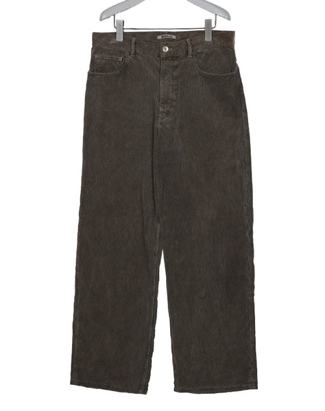 AURALEE オーラリー｜MEN GARMENT-DYED FINX CORDUROY 5P WIDE PANTS