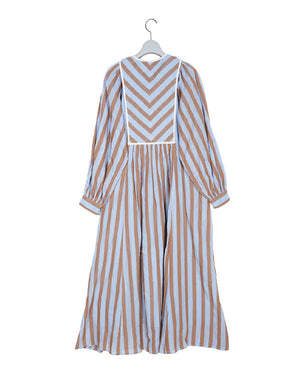 
                  
                    Load image into Gallery viewer, Cotton Voile Stripe Gather Dress / 303237241002
                  
                