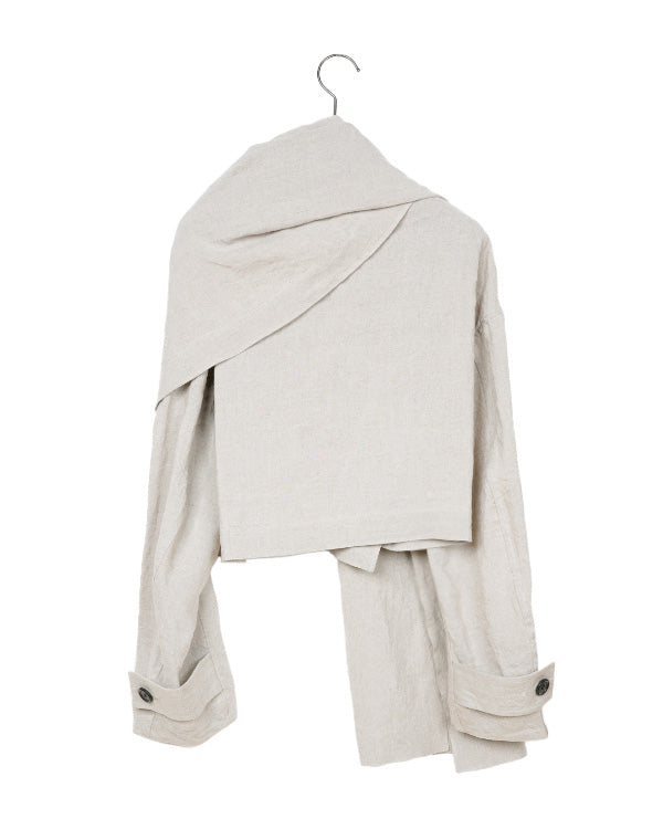 
                  
                    Load image into Gallery viewer, Linen Stall Jacket / 313342251002
                  
                