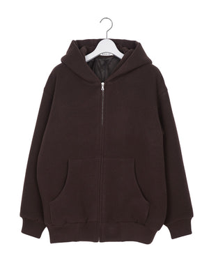 
                  
                    Load image into Gallery viewer, DOUBLE CLOTH HEAVY WOOL PILE ZIP HOODIE / 306192242001
                  
                