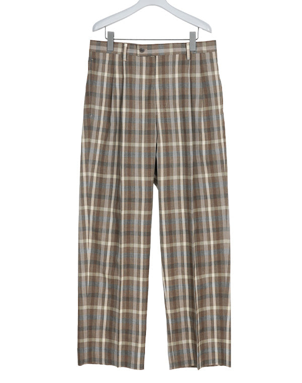 AURALEE オーラリー｜ SUPER FINE TROPICAL WOOL CHECK TWO-TUCK