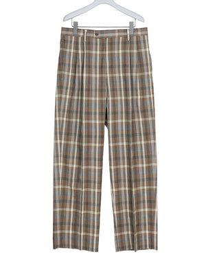 AURALEE オーラリー｜ SUPER FINE TROPICAL WOOL CHECK TWO-TUCK
