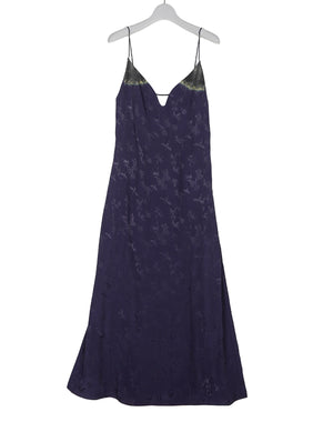 
                  
                    Load image into Gallery viewer, 【SALE】Crane Pattern Jacquard Hand-Dyed Slip Dress / 303165231001
                  
                