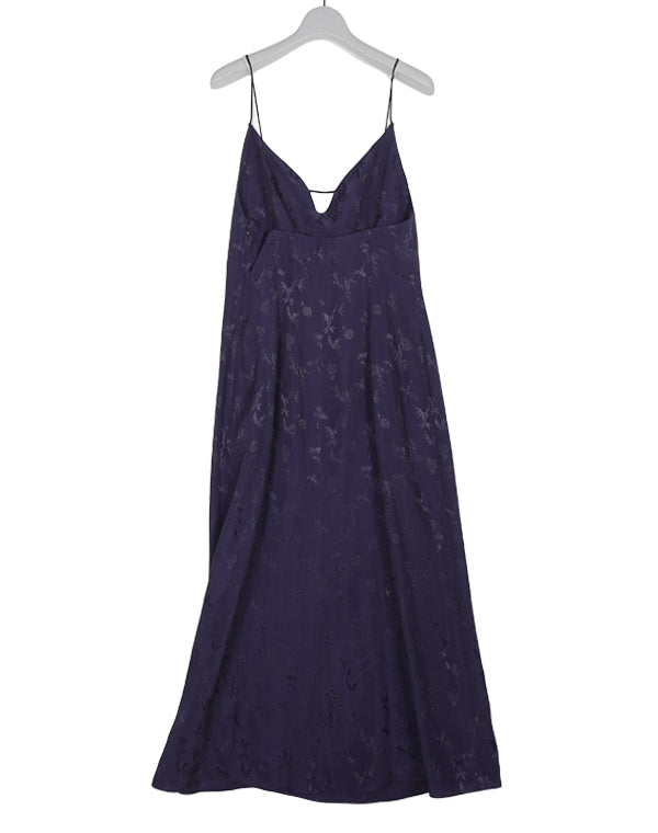 
                  
                    Load image into Gallery viewer, 【SALE】Crane Pattern Jacquard Hand-Dyed Slip Dress / 303165231001
                  
                