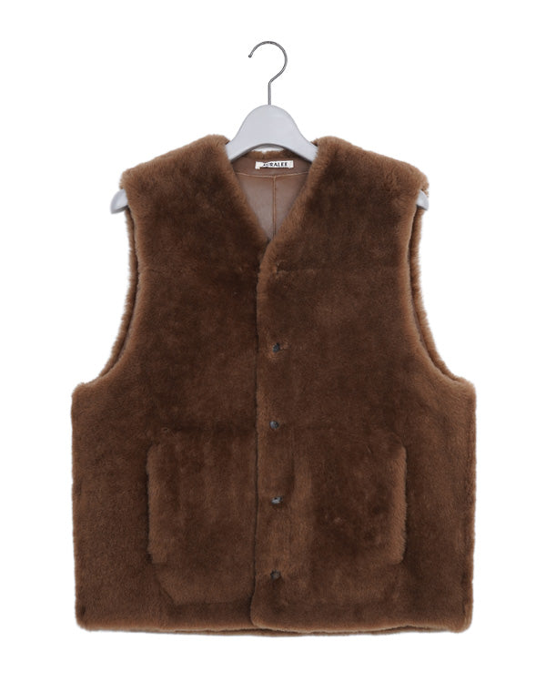 SALE】STRAIGHT MERINO MOUTON FUR VEST / 309192252001 – satoseni