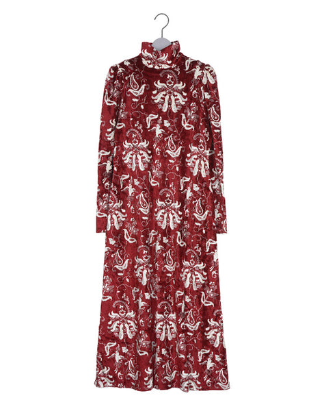 あんこうページ① Mame Kurogouchi / Velour Jersey High Neck Dress / 303165252004