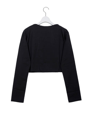 
                  
                    Load image into Gallery viewer, ORGANIC COTTON HIGH GAUGE JERSEY BOAT NECK L/S TEE / 304178241001
                  
                