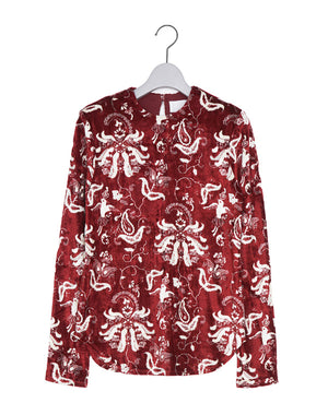 Mame Kurogouchi / Velour Jersey Top / 301165252008 – satoseni