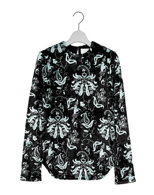 Mame Kurogouchi / Velour Jersey Top / 301165252008 – satoseni